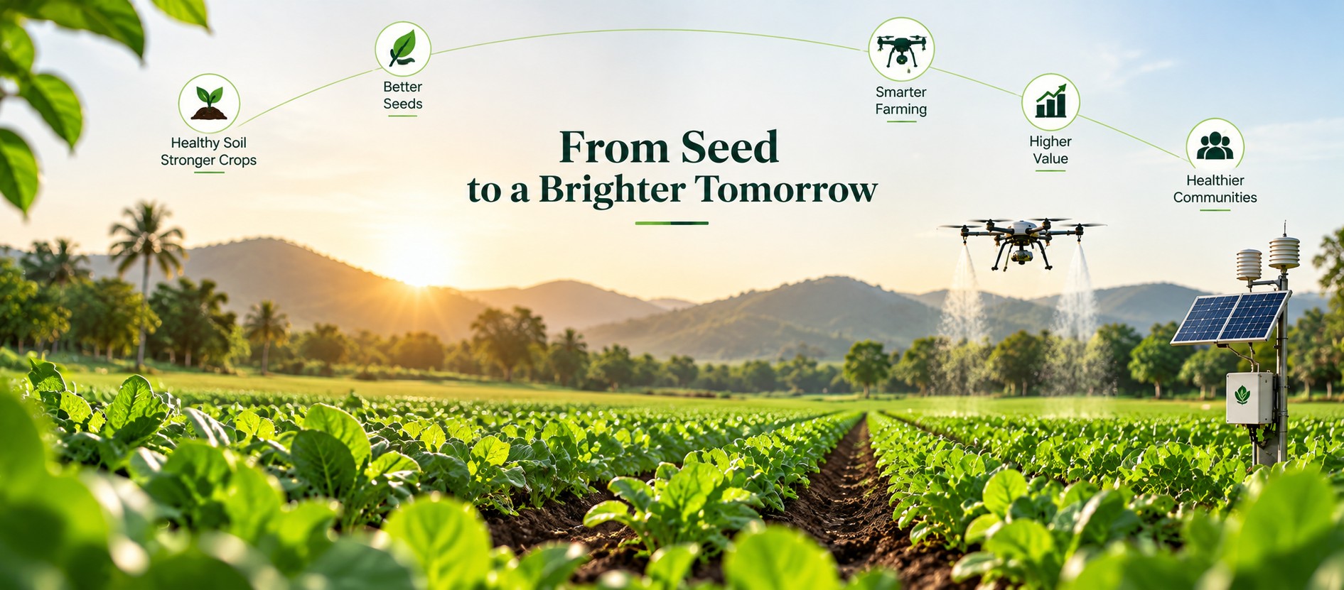 From Seed to a Brighter Tomorrow — Healthy Soil & Stronger Crops, Better Seeds, Smarter Farming, Higher Value, Healthier Communities